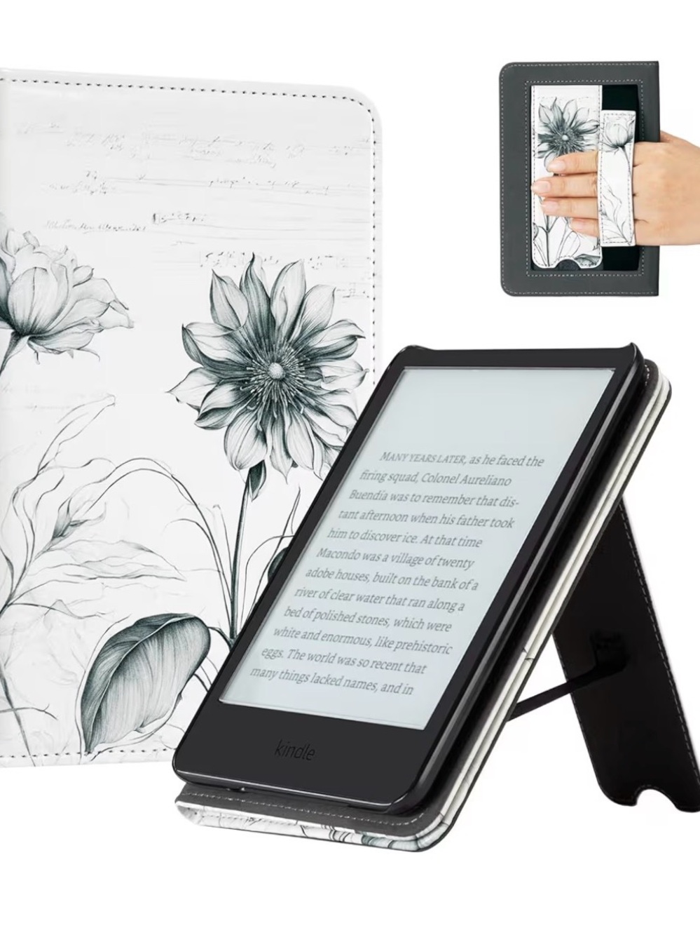 Case with Stand for for 6" Kindle (2024 & 2022, 11th Gen) PU Leather Smart Cover